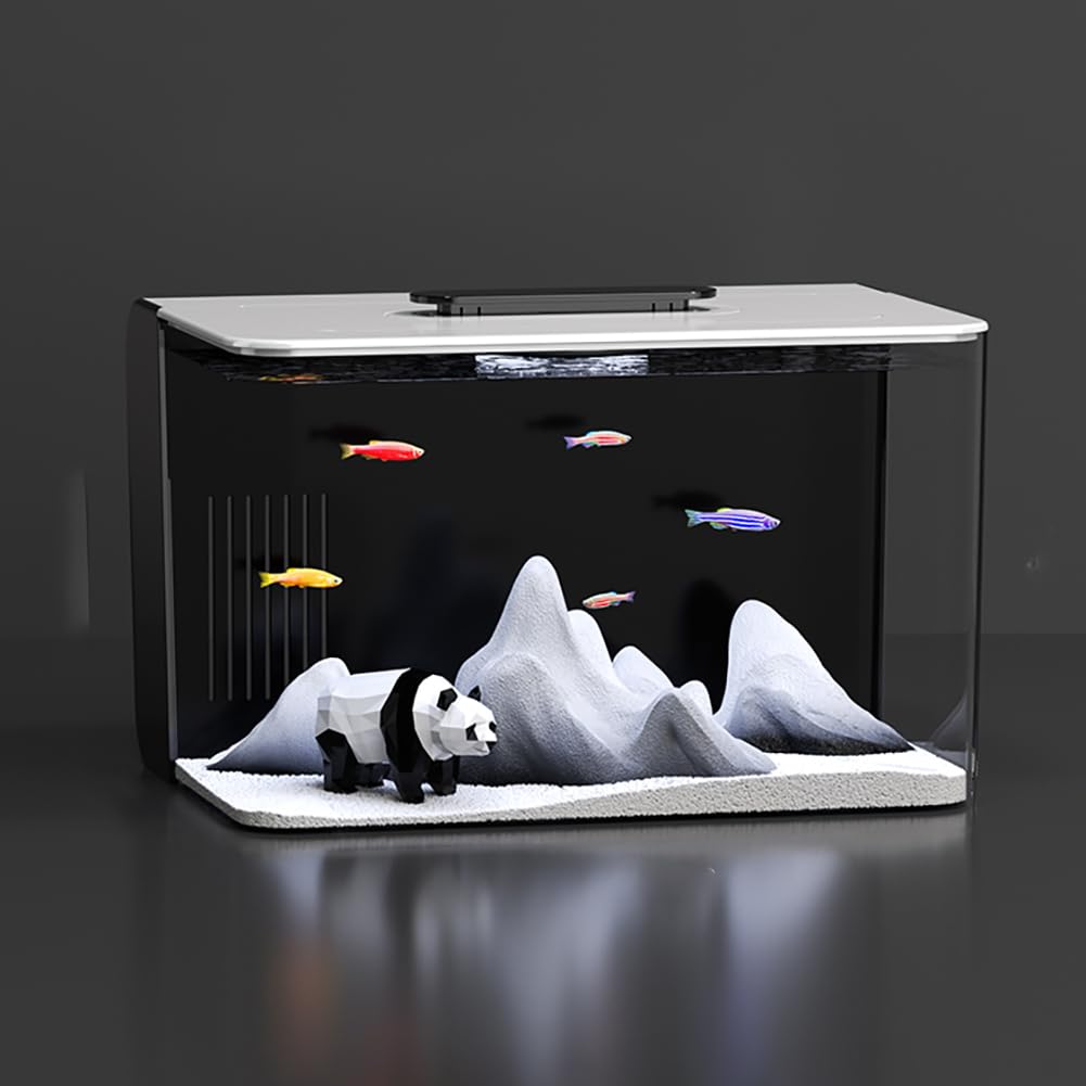 3 Gallon Transparent Self-Cleaning Acrylic Aquarium Q82069