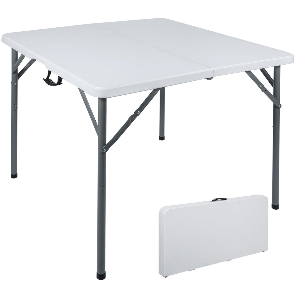 White Square Folding Card Table Y107