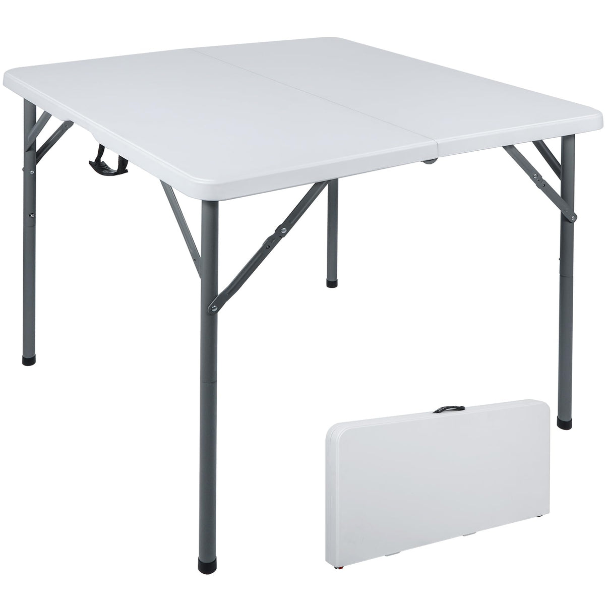 White Square Folding Card Table Y107