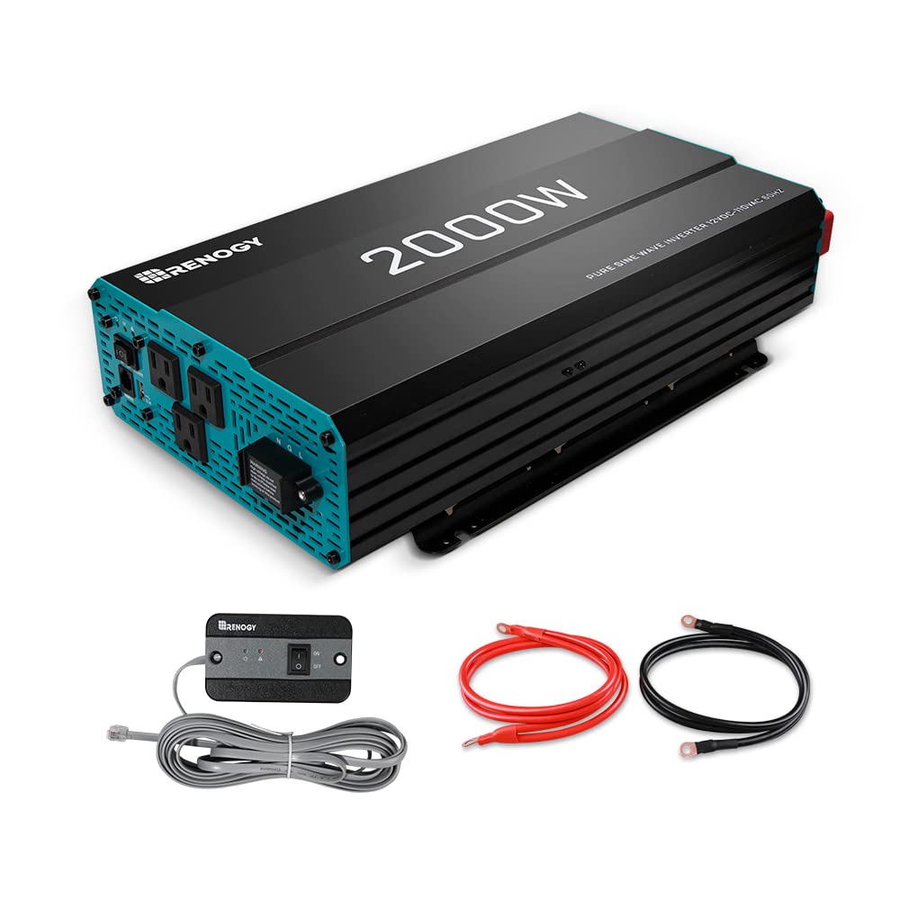 200 Watt 12 Volt Monocrystalline Solar Panel Starter Kit & 2000W Pure Sine Wave Inverter E95790