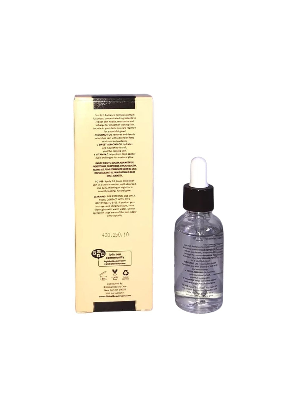 Face Glow Oil with Coconut, Sweet Almond & Vitamin C Set of 2 P68413