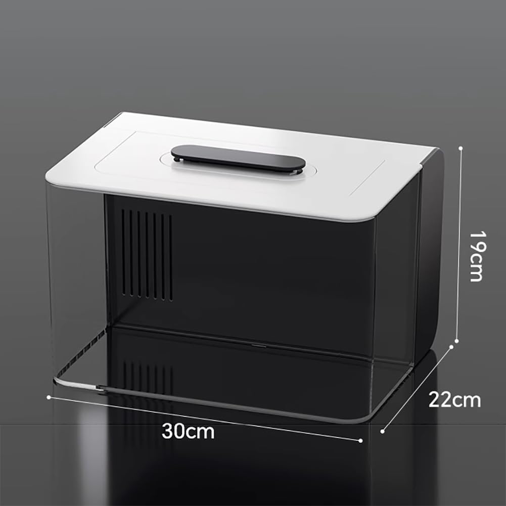 3 Gallon Transparent Self-Cleaning Acrylic Aquarium Q82069