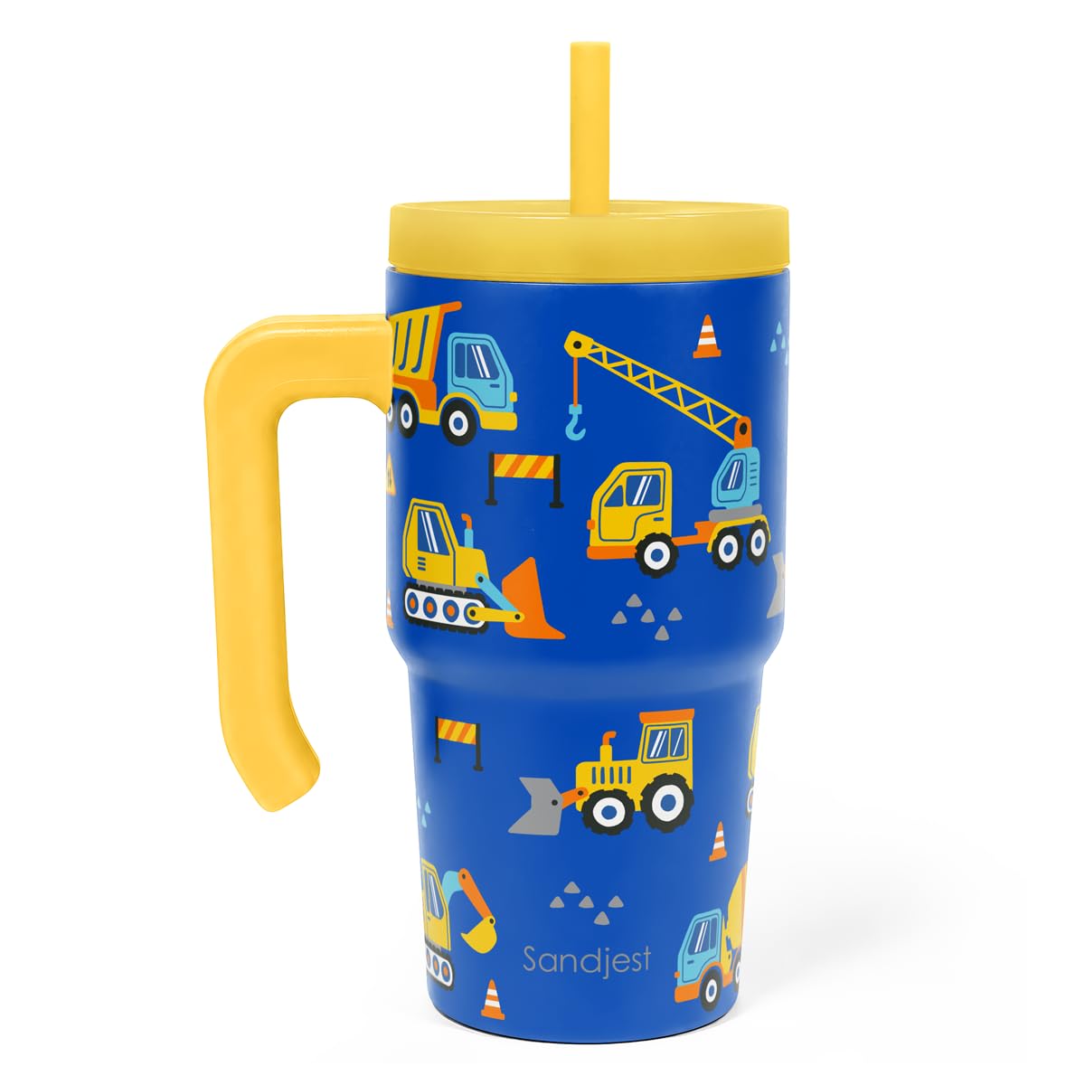 20oz Insulated Stainless Steel Tumbler with Handle and Straw Lid L497927