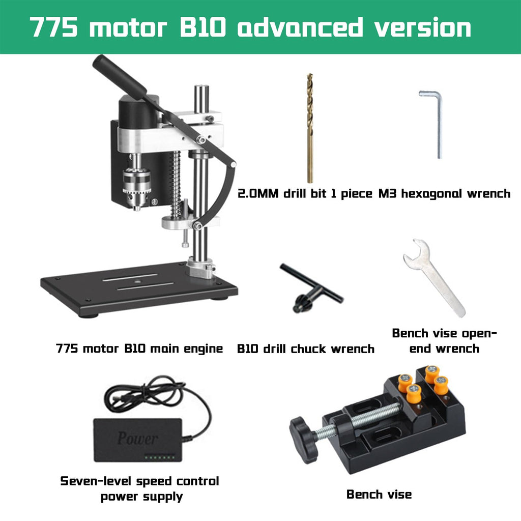 Benchtop Drill Press 0.6-6mm B10 Chuck 7-Speed Adjustable Electric T56384