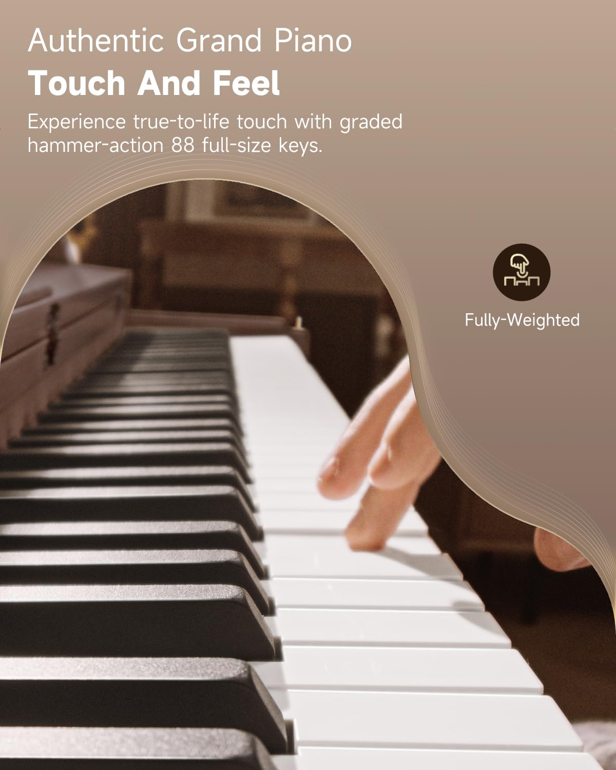 88 Key Weighted Digital Piano with Bluetooth R2444