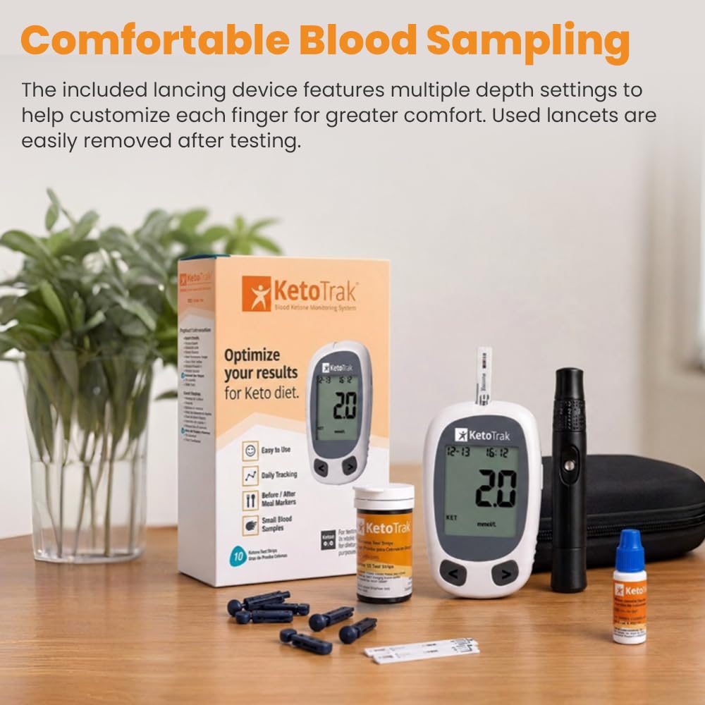 Blood Ketone Testing Kit with 10 Strips J19887