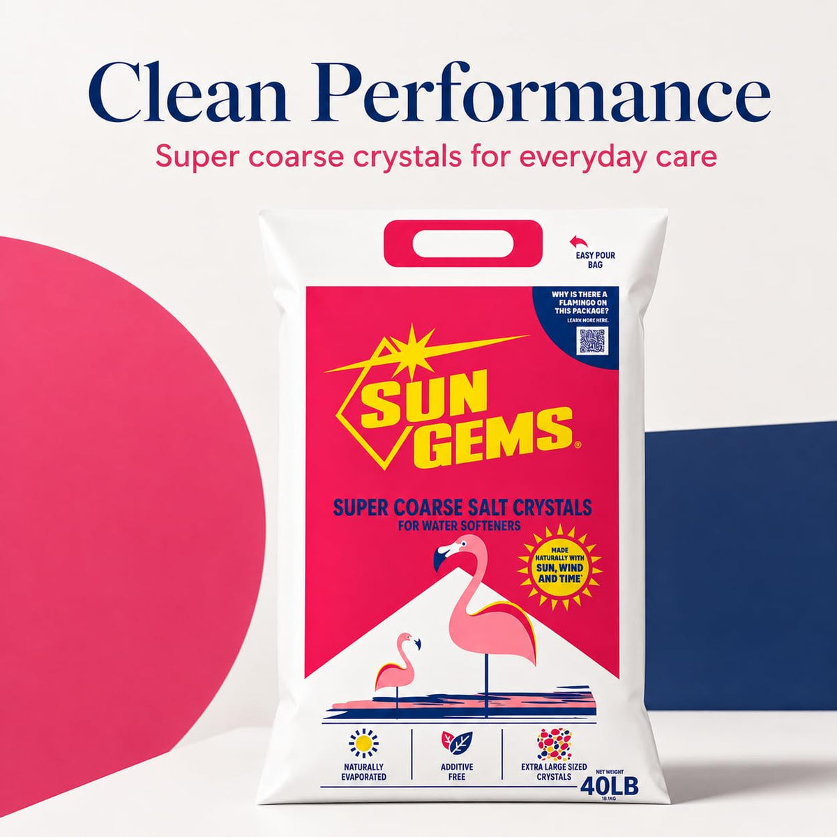 Super Coarse Water Softener Salt Crystals 40 lb N1708