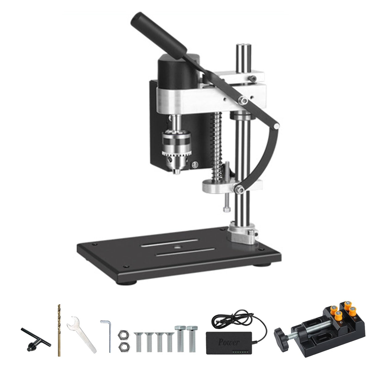 Benchtop Drill Press 0.6-6mm B10 Chuck 7-Speed Adjustable Electric T56384