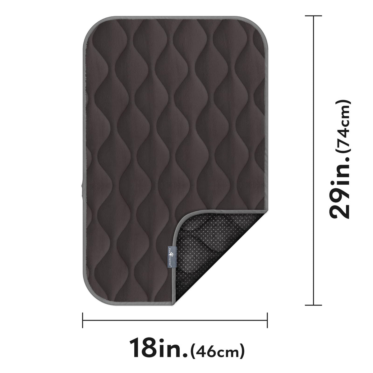 Washable Padded Crate Mats for Dogs Gray 29x18 Inch U9062