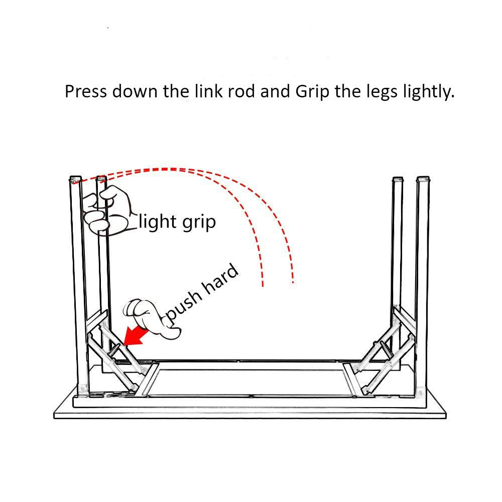 39.4 Inch Black Folding Computer Desk I5526