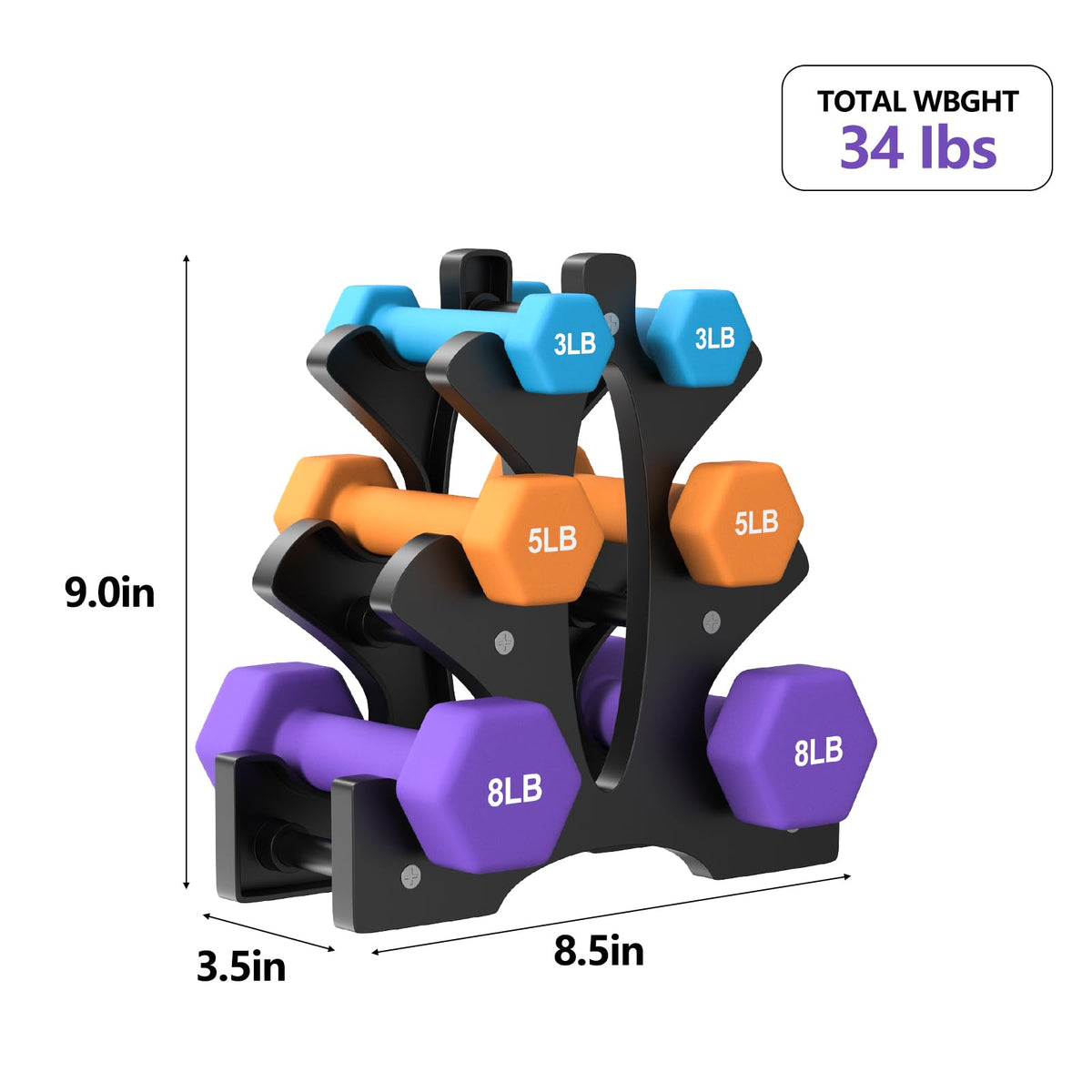 Neoprene Dumbbells Set of 2 D74377