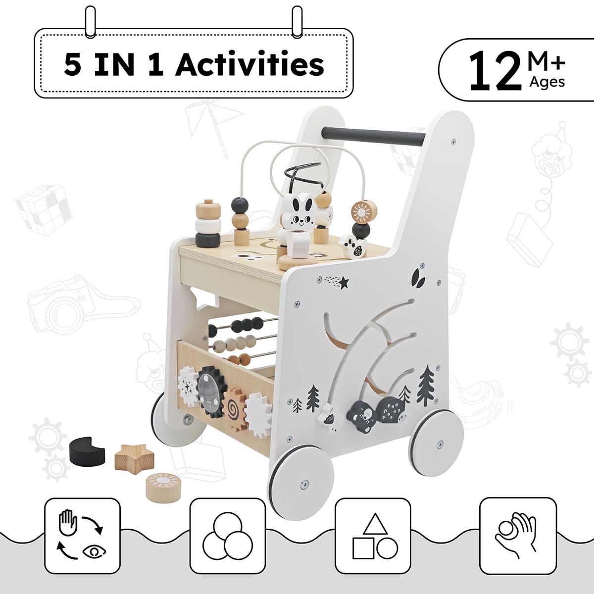 Wooden Baby Walker Activity Cubes K28291