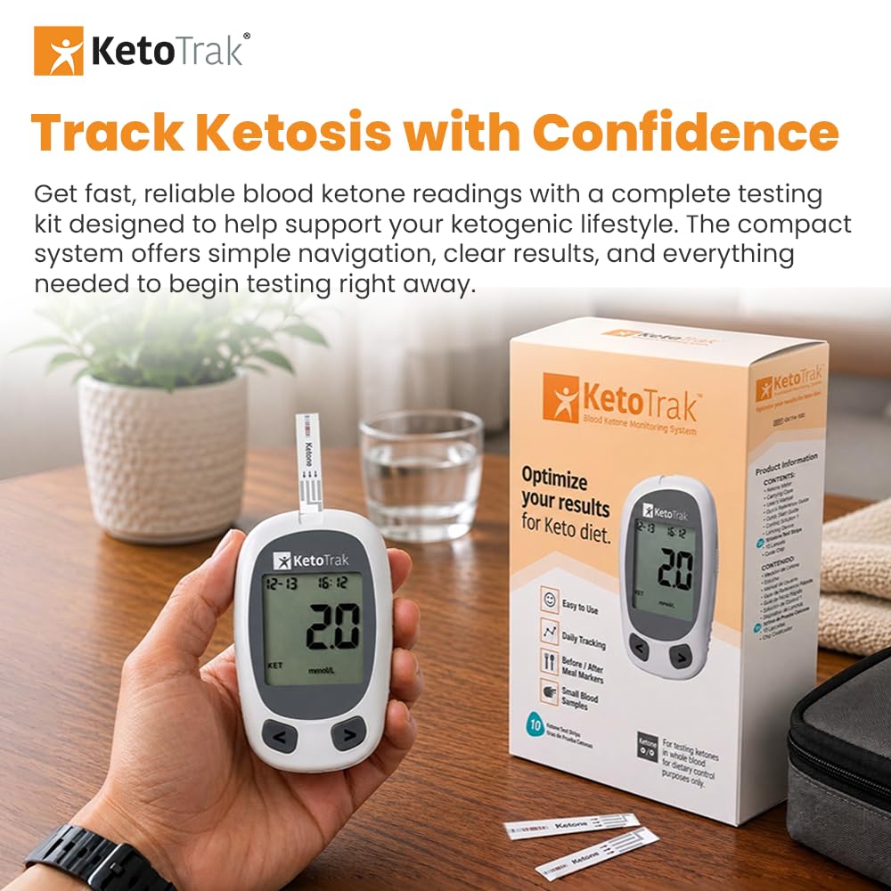 Blood Ketone Testing Kit with 10 Strips J19887