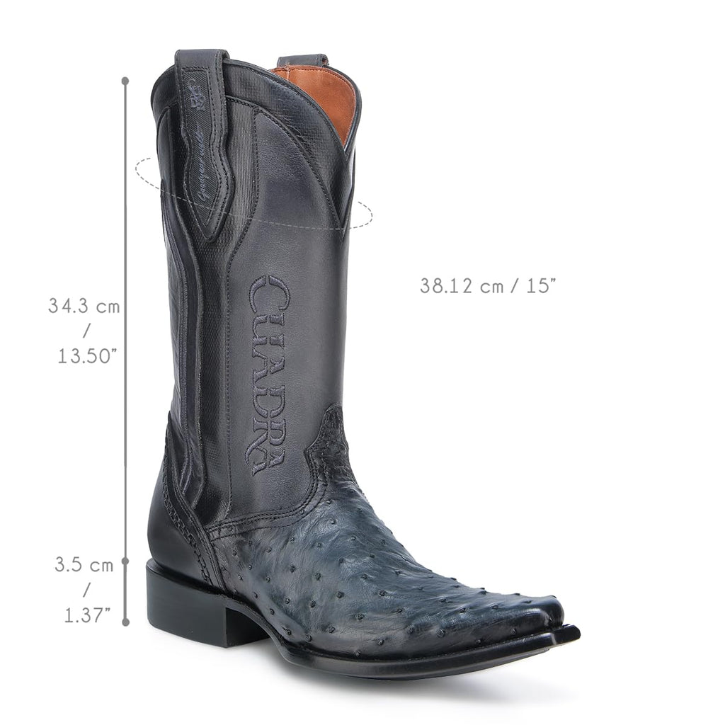 Ostrich Leather Western Boots N6485