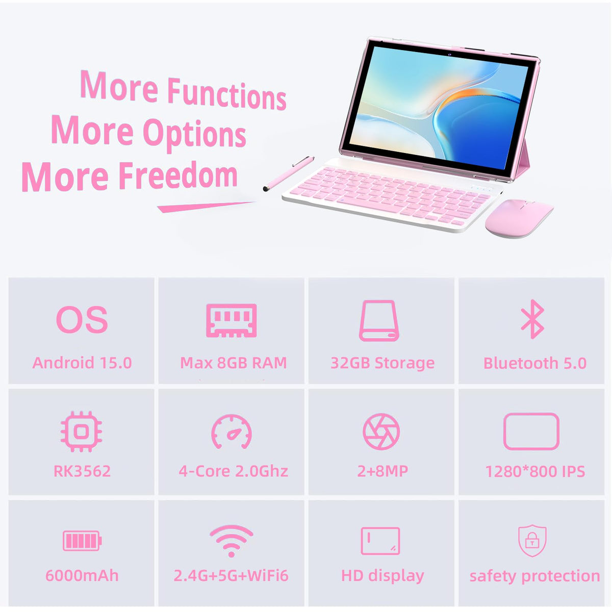10 inch 2 in 1 Tablet with Keyboard H636154