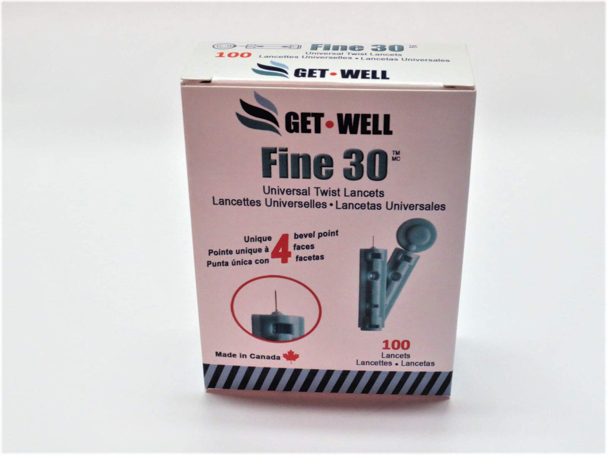 30g Twist Lancets 100 Ct Blood Glucose Test Strips O32411