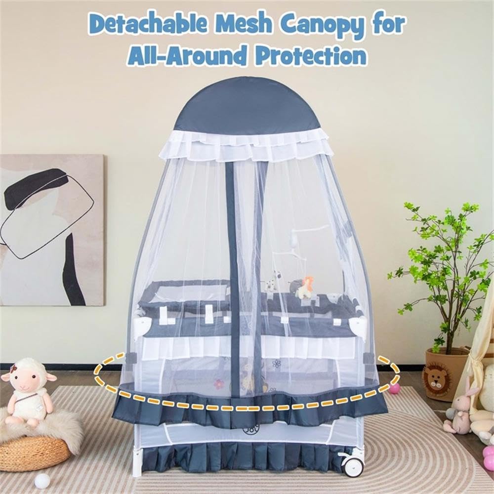Portable Baby Crib with Bassinet and Changing Table V123