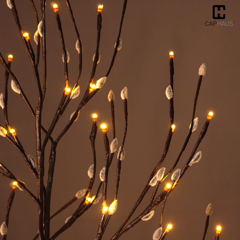 8FT Lighted Willow Twig Tree with 240 Warm White LED Lights W4419