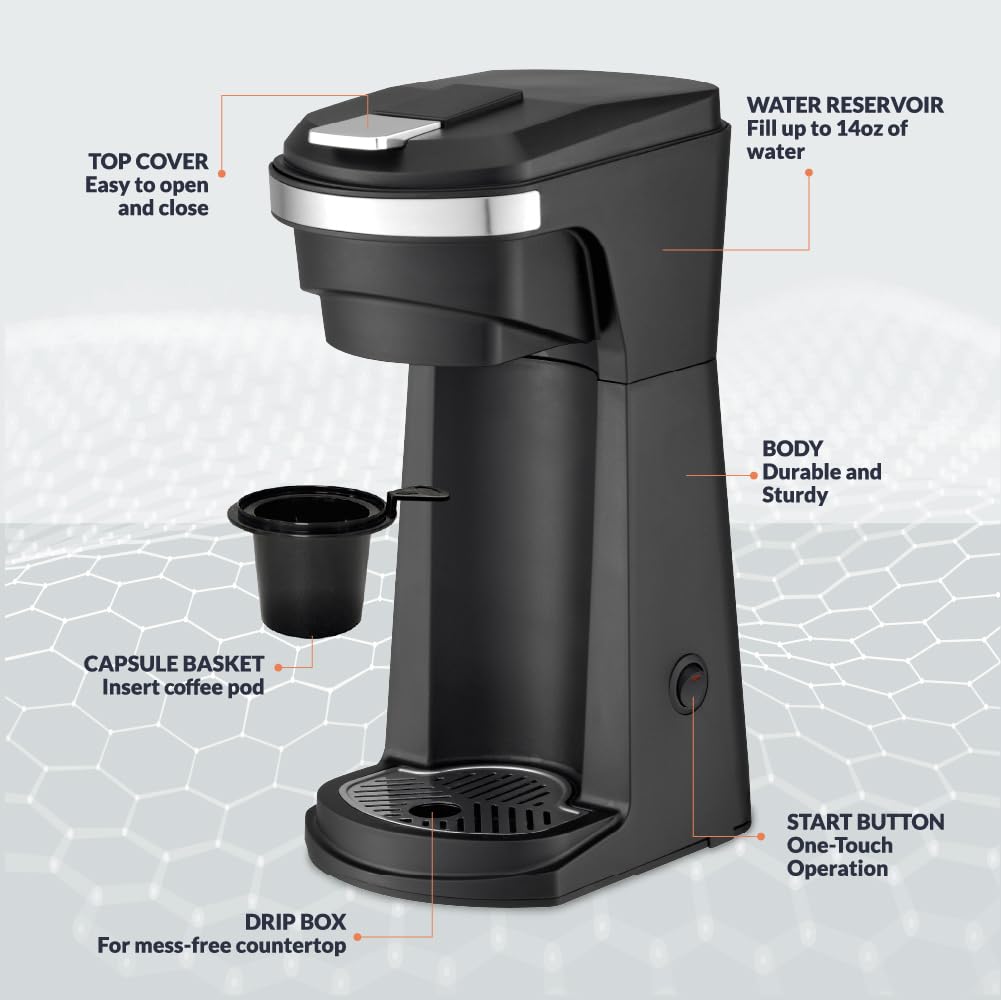 Single Serve Coffee Maker with Water Reservoir U528