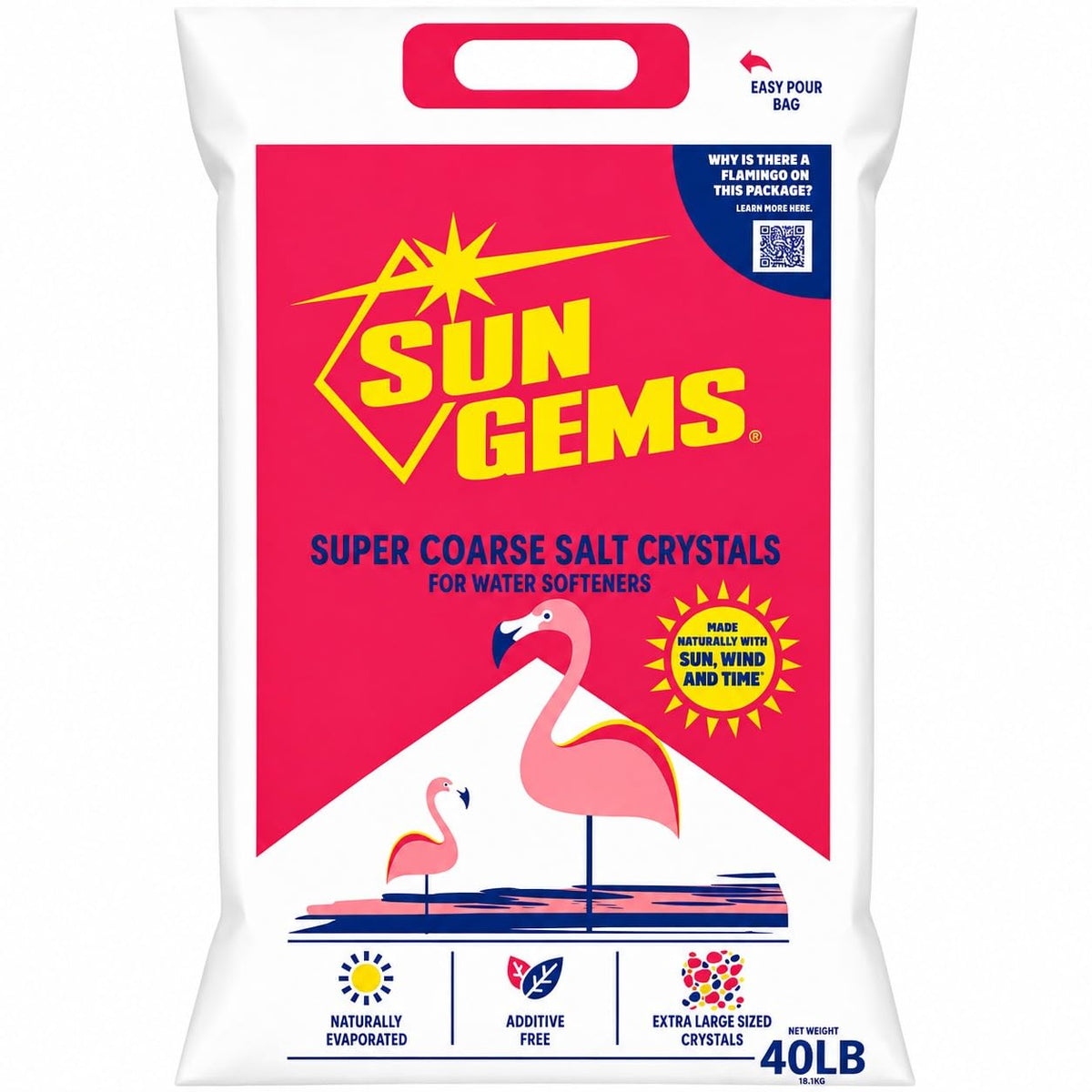 Super Coarse Water Softener Salt Crystals 40 lb N1708
