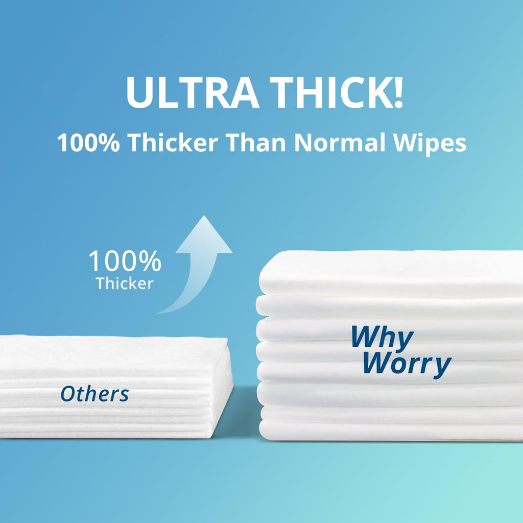 Small Adult Diapers with Tabs, 15 Count & Ultra Thick Bathing Wipes X903786