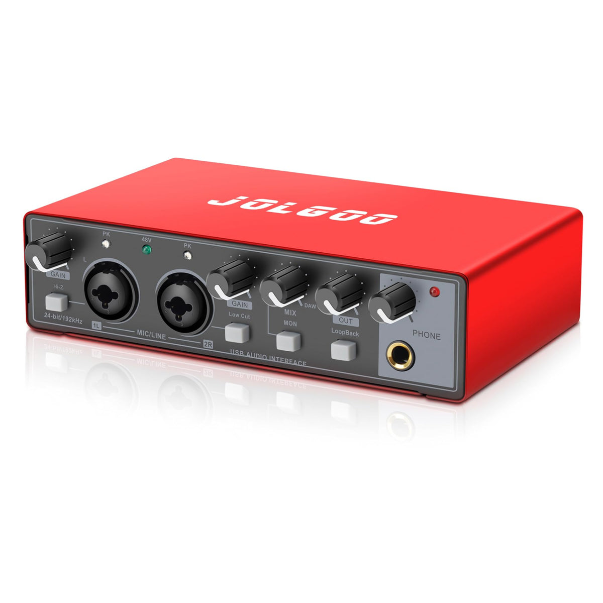 USB Audio Interface, Red 24-Bit/192kHz N63176