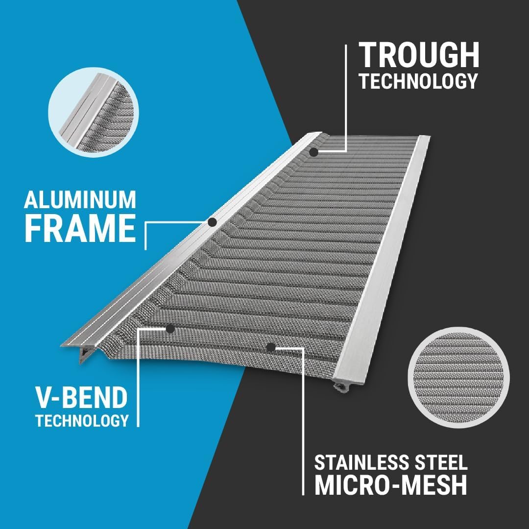 Stainless Steel Micro-Mesh Gutter Guard Kit 48 Ft. E866666
