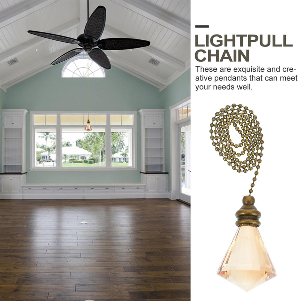 Ceiling Fan Pull Chain Crystal Pendant T4152