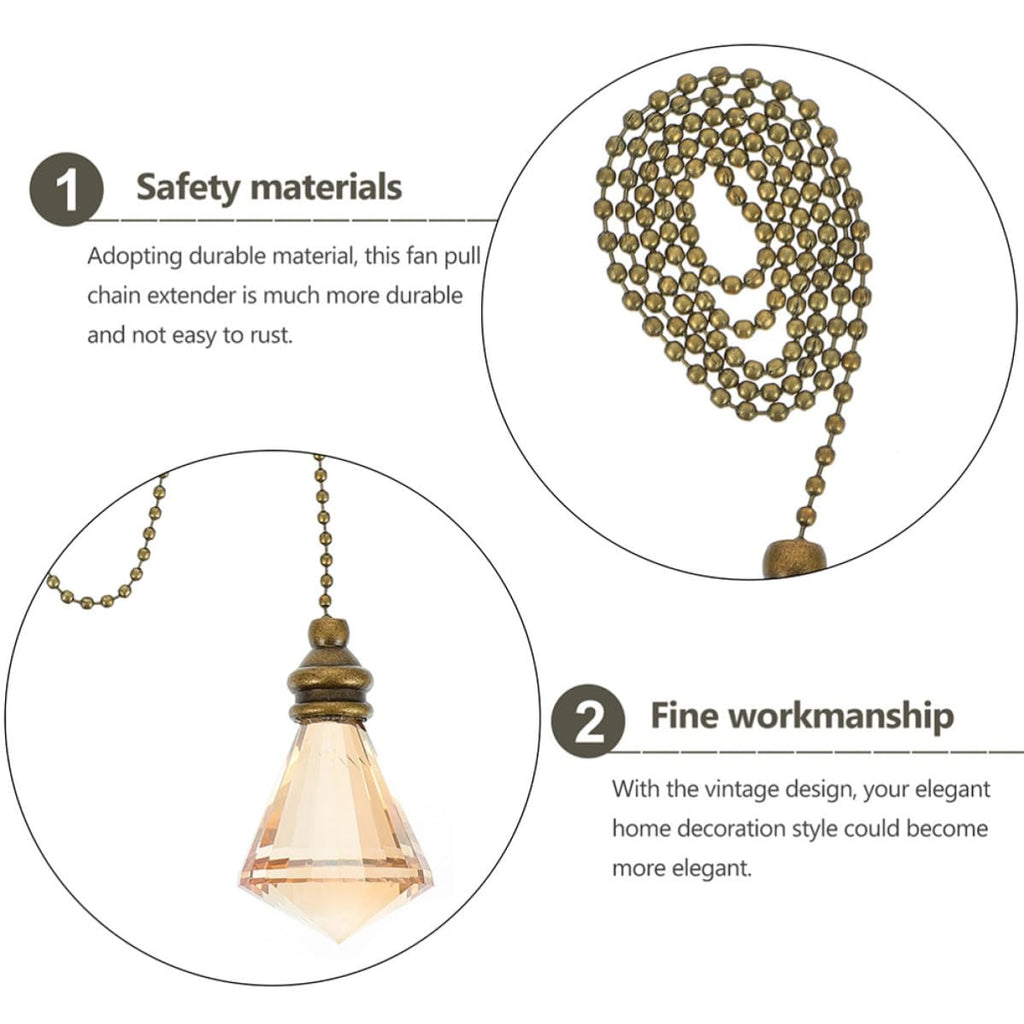 Ceiling Fan Pull Chain Crystal Pendant T4152