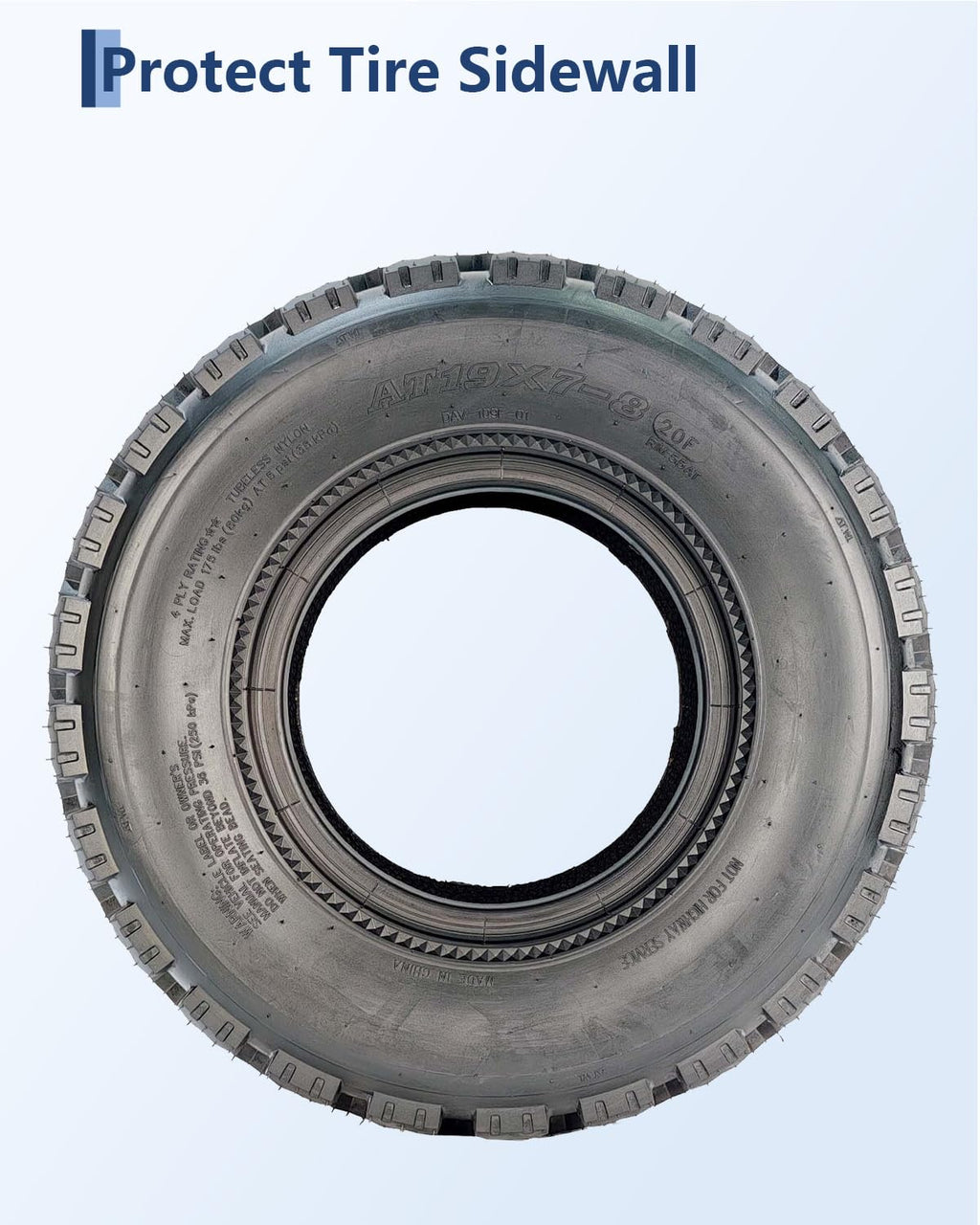 19x7-8 4 Ply Tubeless All-Terrain Tires Set of 2 U741460