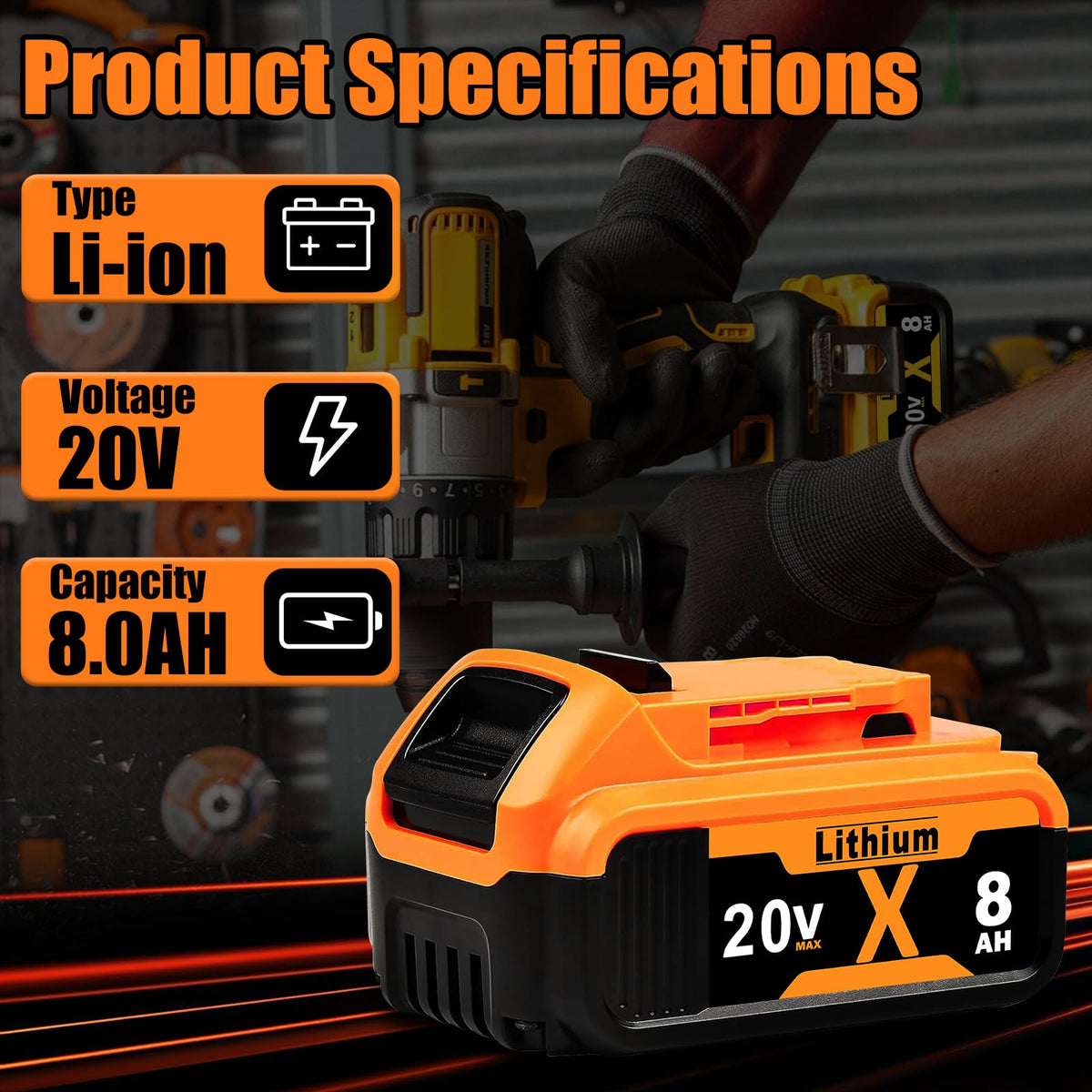 8.0Ah Lithium Batteries U9800
