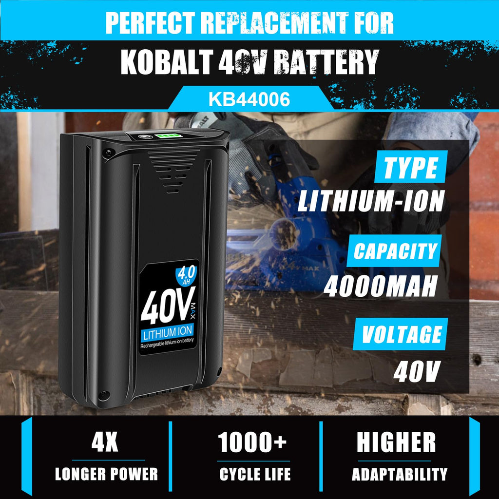 40V 4.0Ah Lithium Ion Cordless Power Tool Battery K4046