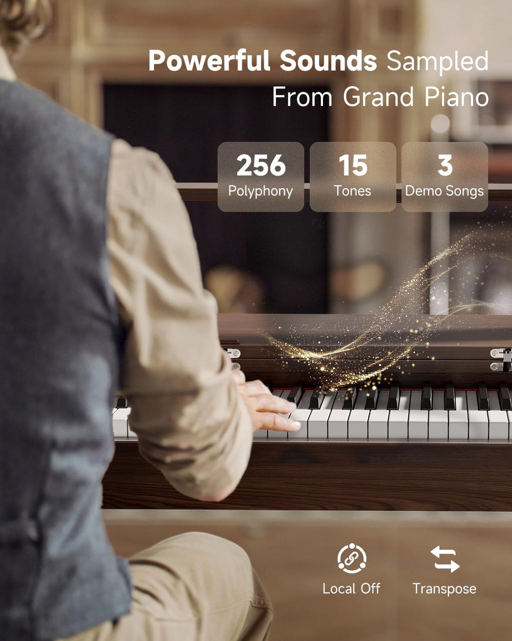 88 Key Weighted Digital Piano with Bluetooth R2444