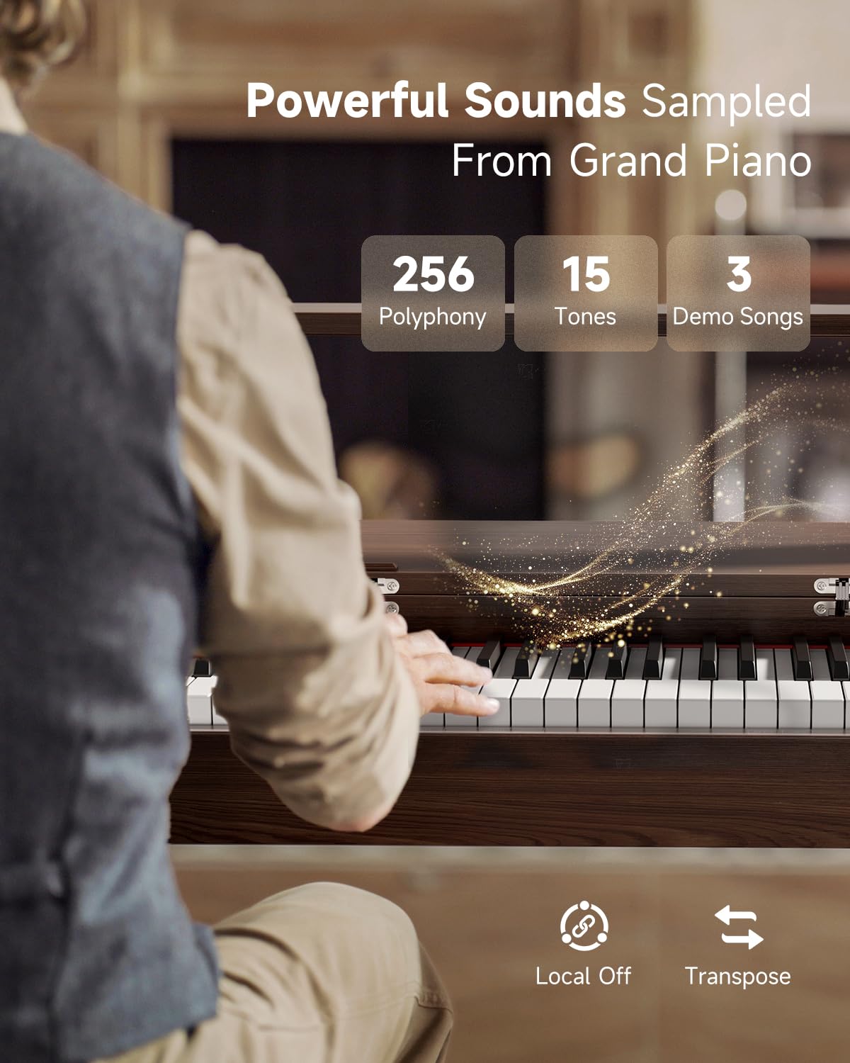 88 Key Weighted Digital Piano with Bluetooth R2444
