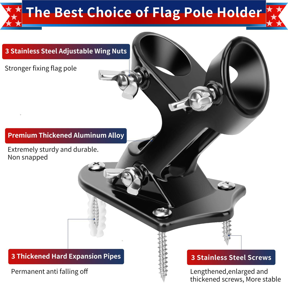 Heavy Duty Aluminum Flag Pole Holder C4252