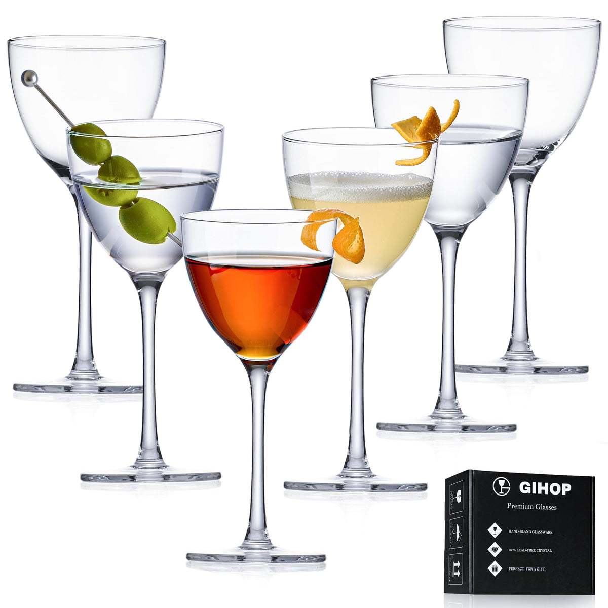 Coupe Martini Glasses Set of 6 J499312