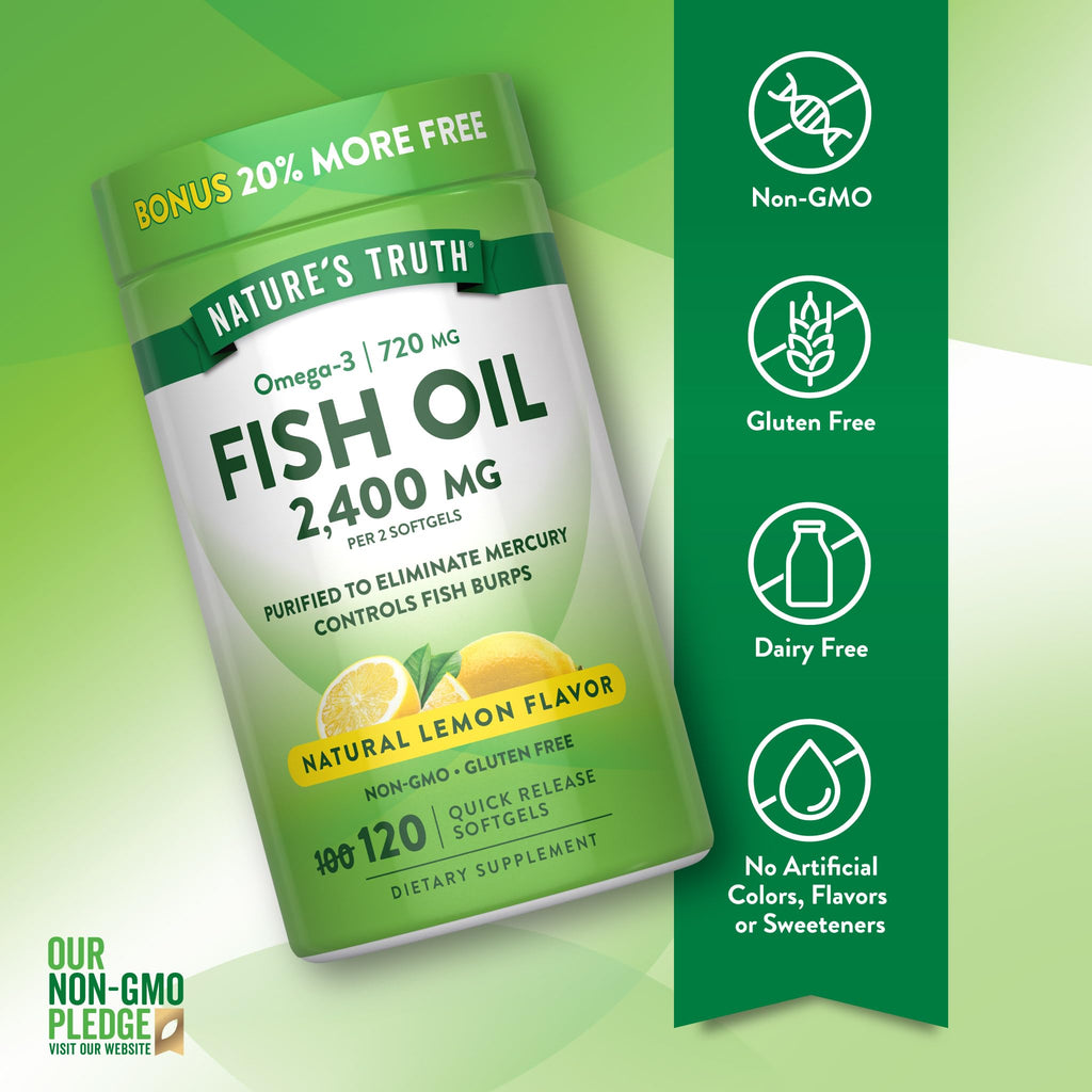 Fish Oil 2400mg 120 Softgels N879