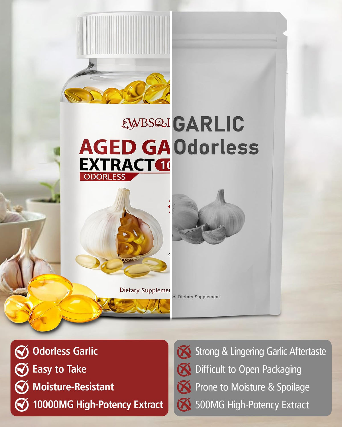 Aged Garlic Extract 10,000 mg 300 Softgels Q4951