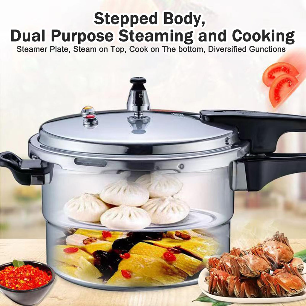 Non-Stick Aluminum Pressure Cooker with Steamed Layer K102100