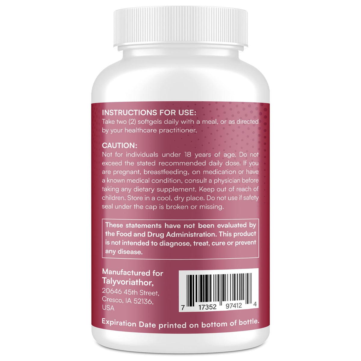 Red Yeast Rice 1200mg CoQ10 Astaxanthin 120 Softgels Q439539