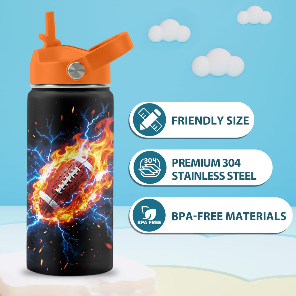16 oz Stainless Steel Insulated Water Bottle with Straw Lid, 2 Pack O4131
