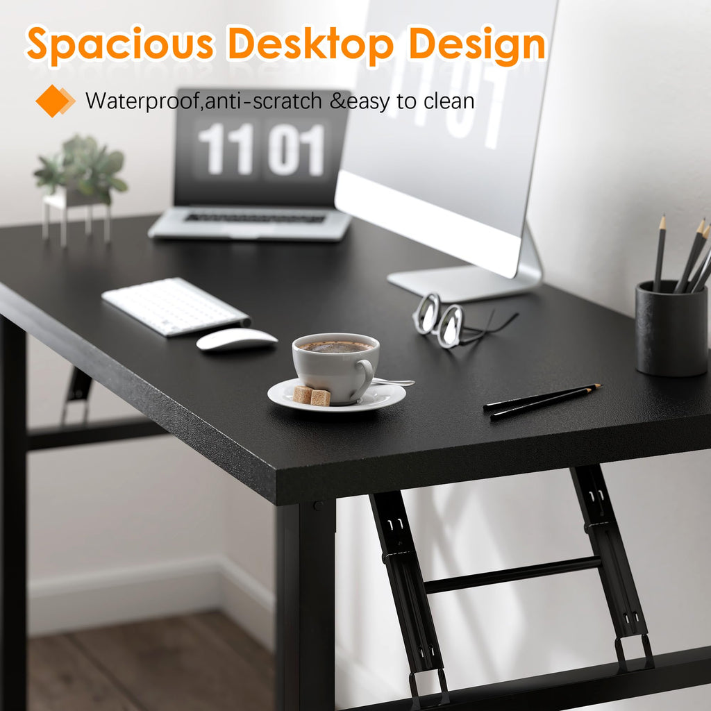 39.4 Inch Black Folding Computer Desk I5526