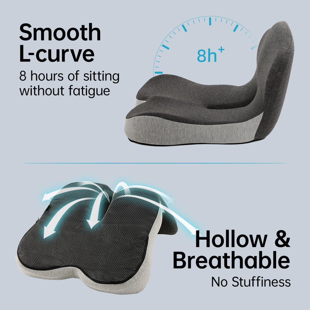 L-Shaped Memory Foam Seat Cushion with Back Support N42126