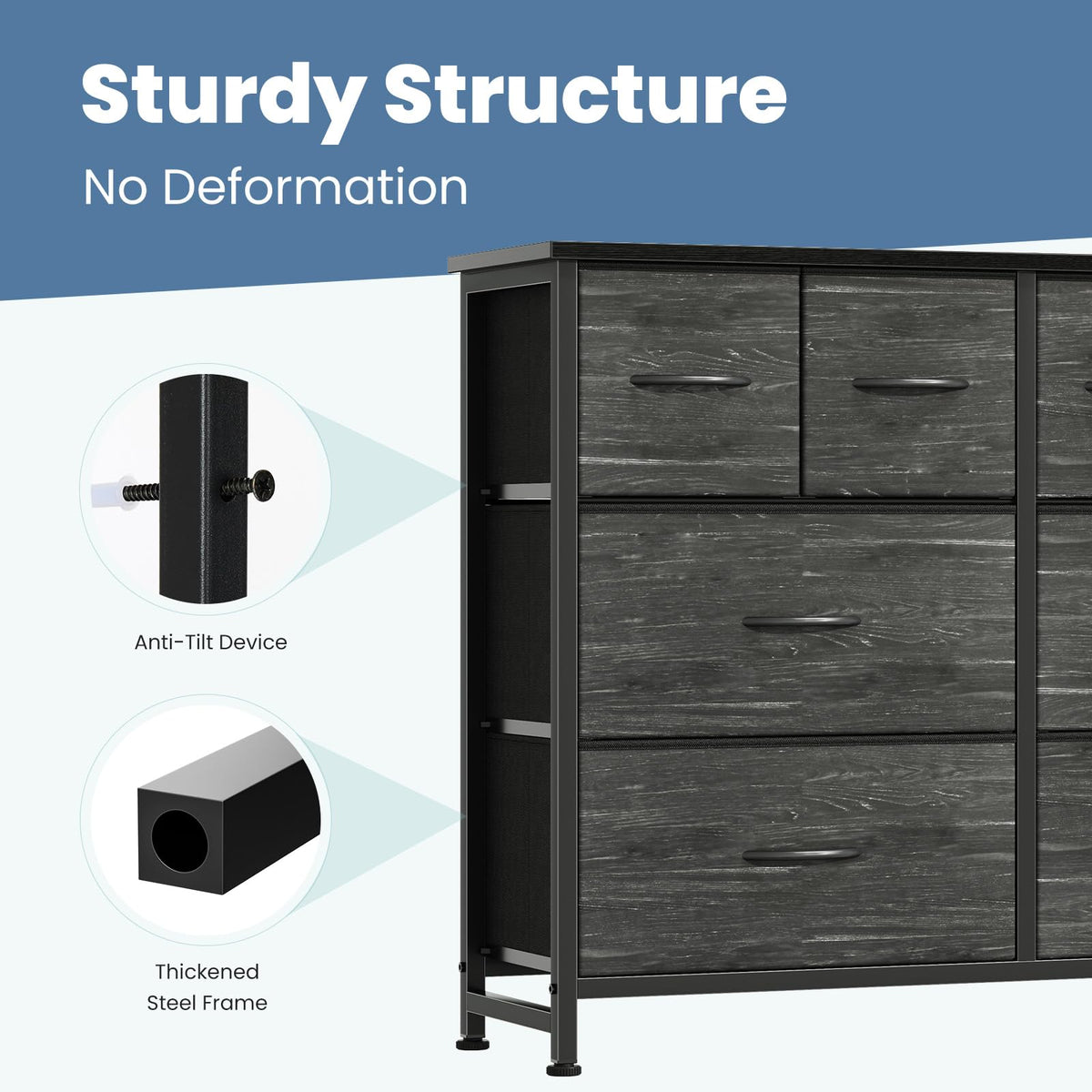 8 Fabric Drawer Dresser P902236