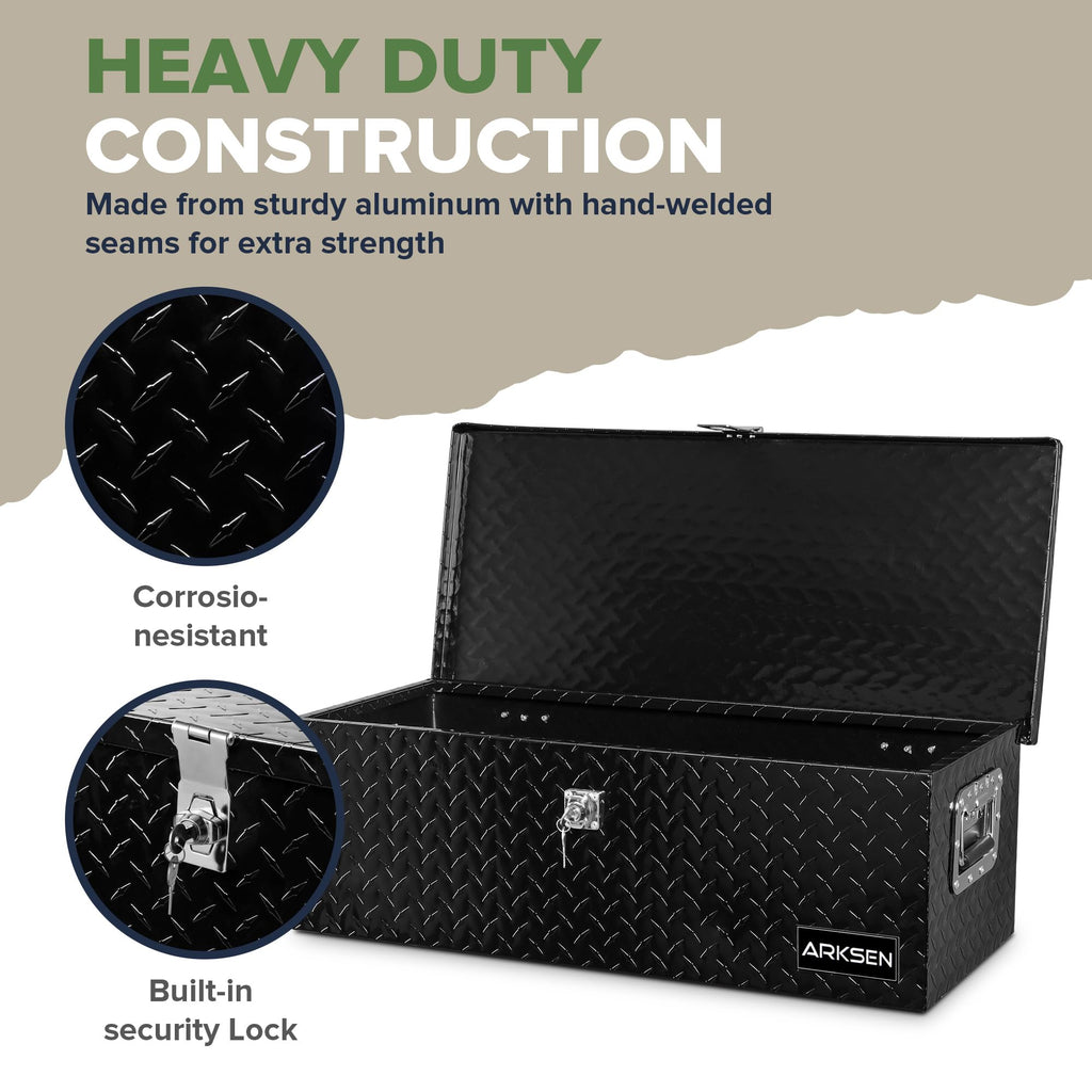 30" x 13" x 10" Black Truck Bed Tool Box Z3828