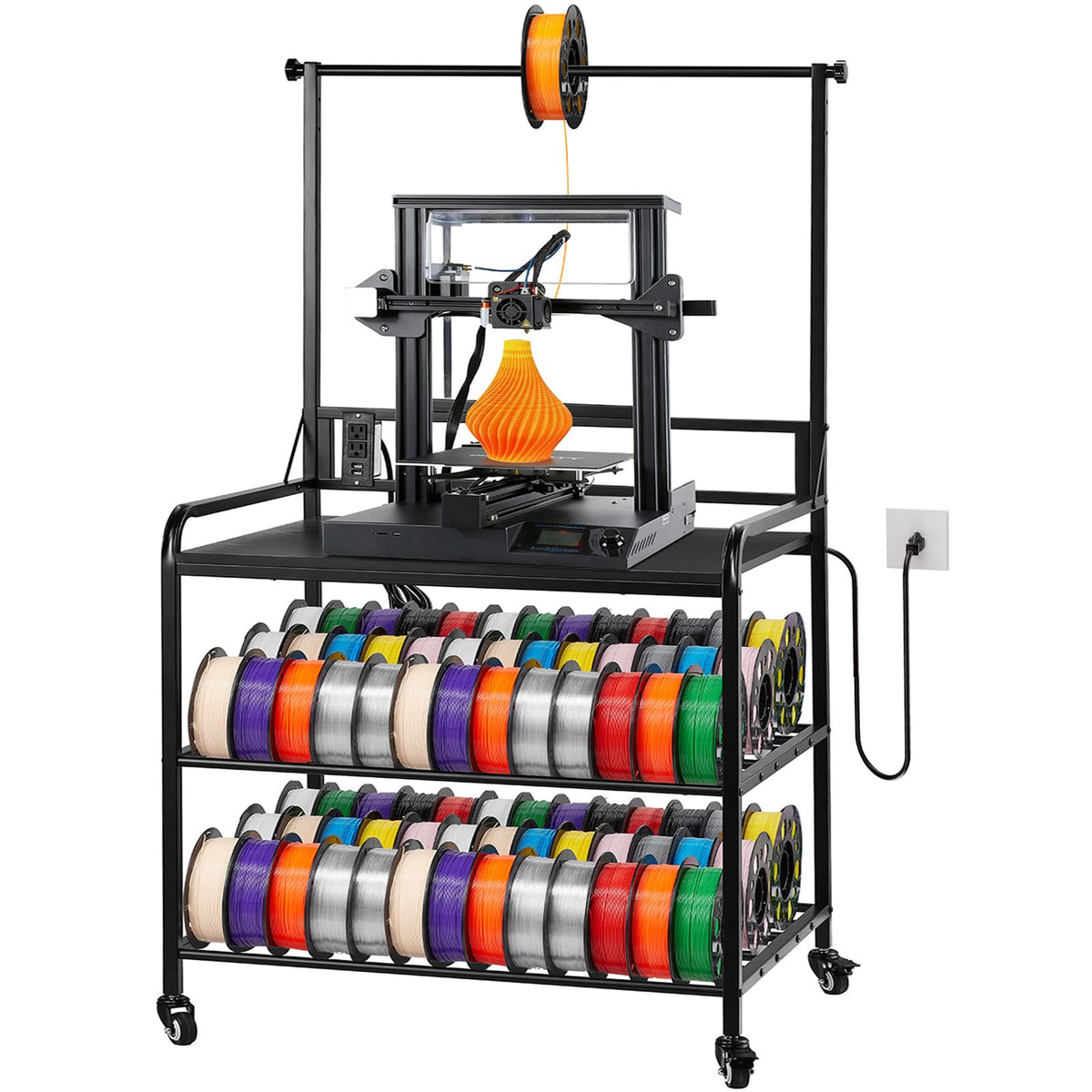 3-Tier Filament Storage Rack with Wheels Y1137
