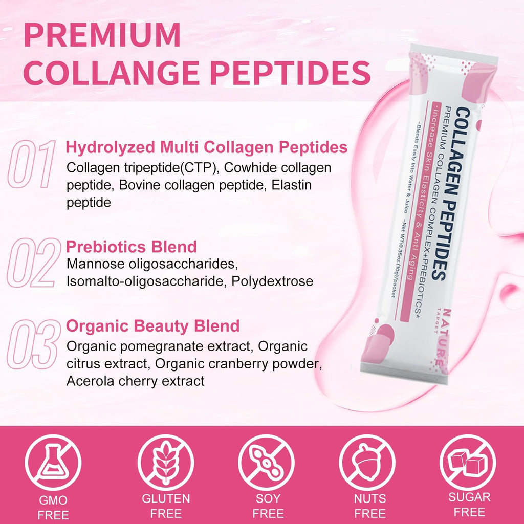 Multi Collagen Peptides Powder, 30 Stick Packs O34532