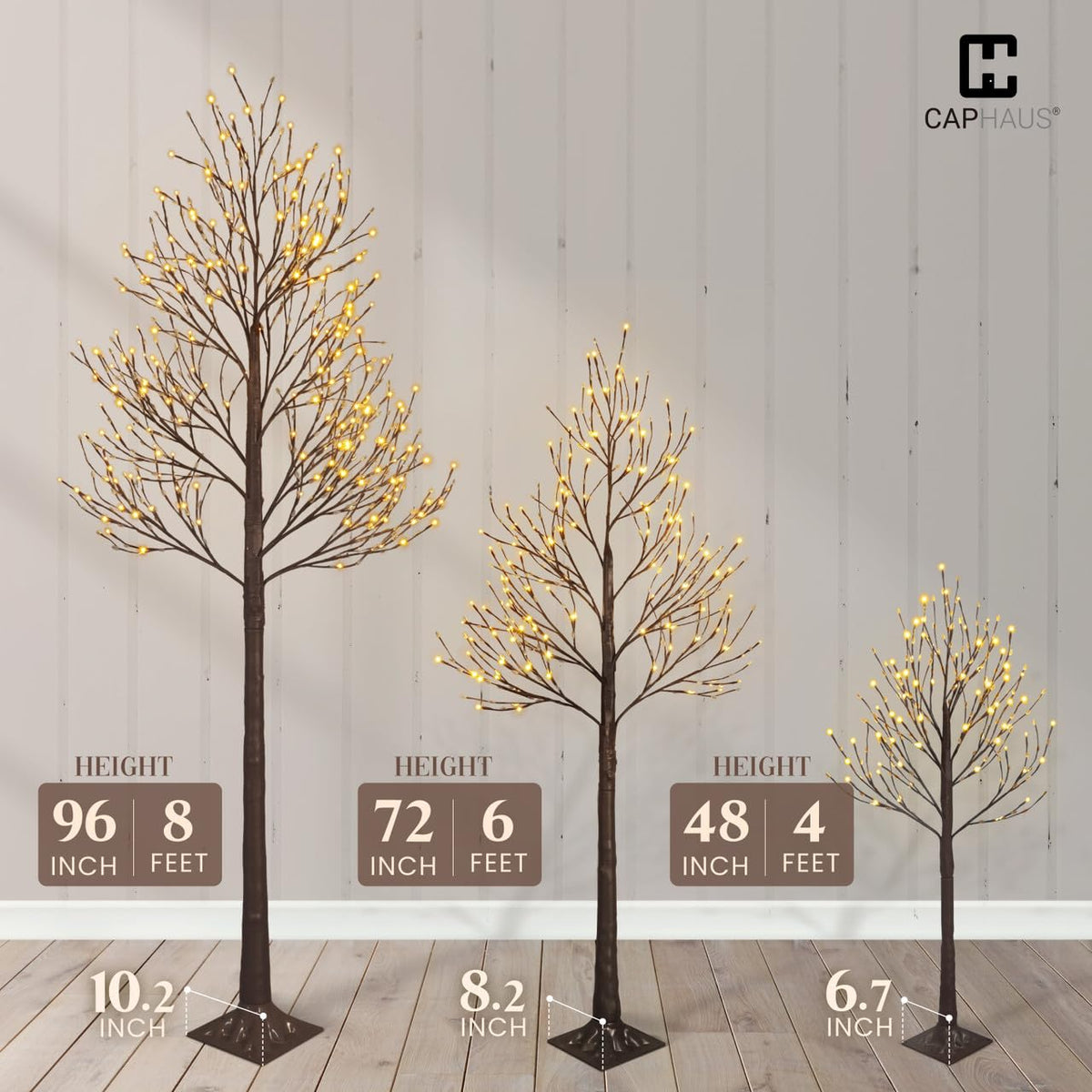 8FT Lighted Willow Twig Tree with 240 Warm White LED Lights W4419