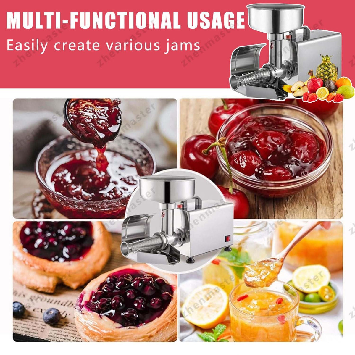 450W Stainless Steel Electric Tomato Strainer J14350