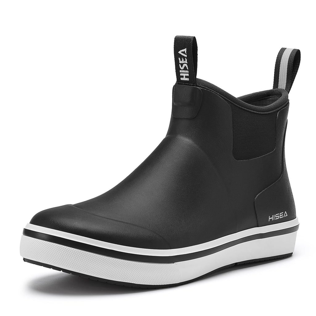 Men's Waterproof Rubber Neoprene Ankle Deck Boots J475189